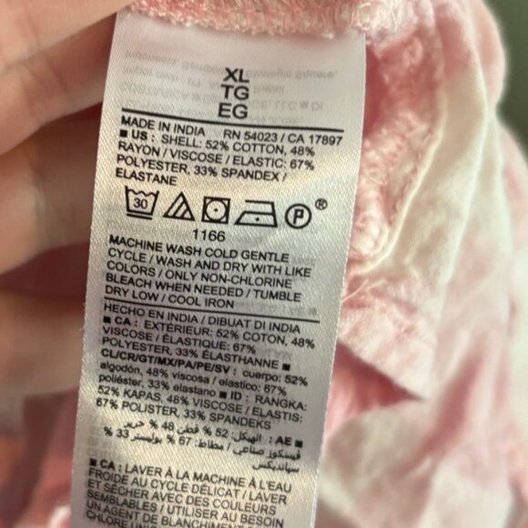 26.) Old Navy / Gingham / Pink & White / Smocked Top - Picture 4 of 5
